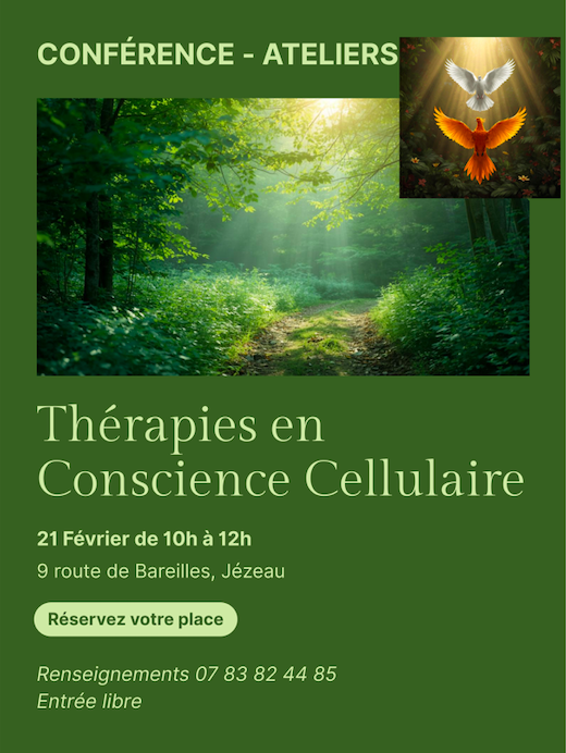 Conférence Atelier Conscience Cellulaire et ses thérapies brèves, techniques des Guérisseurs Philippins