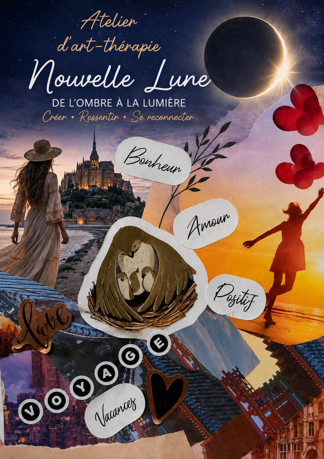 🌑 ATELIER D’ART-THÉRAPIE "NOUVELLE LUNE"  De l’ombre à la lumière