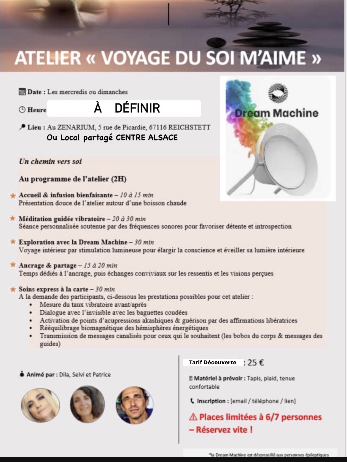 Atelier DREAM MACHINE ( découverte 25€)