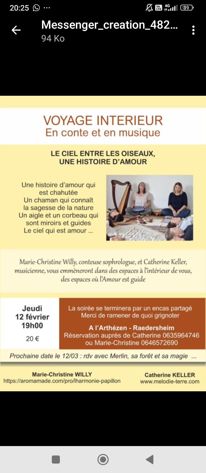 Voyage intérieur en Conte & en Musique : "Le Ciel entre les Oiseaux"