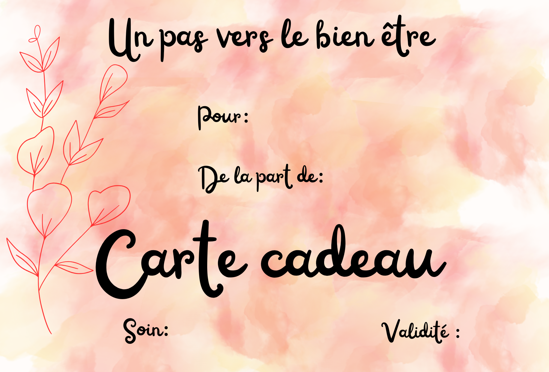 CARTE CADEAU SOINS / PRODUITS